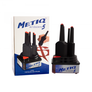 Kit Escrita com 5 pincéis Metiq - Pontas Sintéticas 