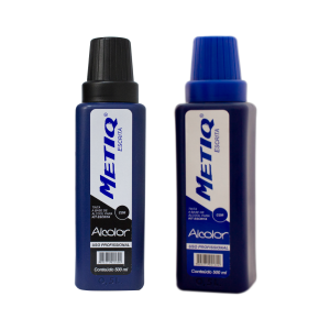 Tinta P/ Cartaz Metiq Alcolor 500ml - Kit 1 Azul + 1 Preto