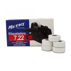 Etiquetadora De Preço Metiq 7.22 Com 5 Rolos De Etiquetas 22x12 