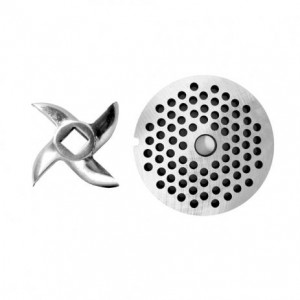 Kit Disco 5mm + Cruzeta Inox - Picelli Moedor Carne Boca 22 