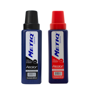 Tinta P/ Cartaz Metiq Alcolor 500ml - Kit 1 Vermelho + 1 Preto