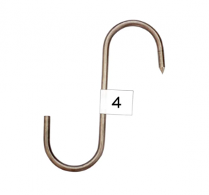 Gancho Para Carne S4 - Açougue Kit Com 12 Unidades