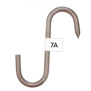 Gancho S7 Estanhado Para Carne/ Açougue Kit Com 12 Unidades